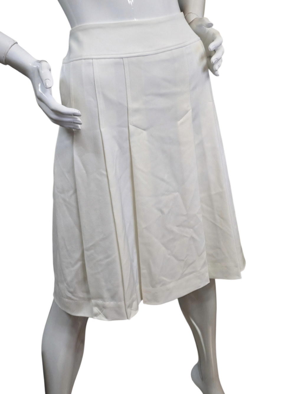 ✨ Signature by Larry Levine White Pleated Midi Skirt - Size 8 (NWOT)